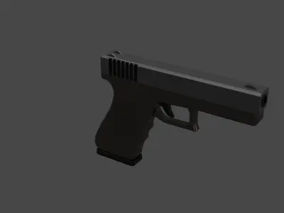 low poly gun Low-poly 3D model get
