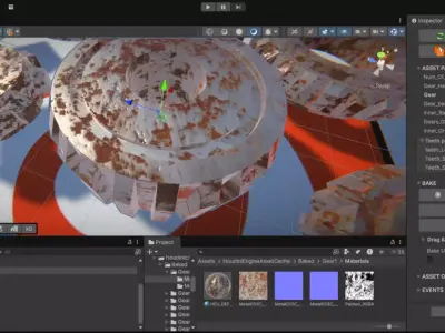 HDA Procedural Gear Tool   Low-poly 3D model