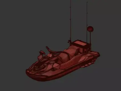 Fishing Jet Ski Personal Watercraft Sea-Doo Style 3D model  3D model
