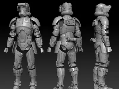Havoc Trooper Armor One12 Scale STL Files 3D print model