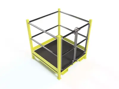 TRANSPORTED MAINTENANCE PLATFORM WITH FORKLIFT 3D model