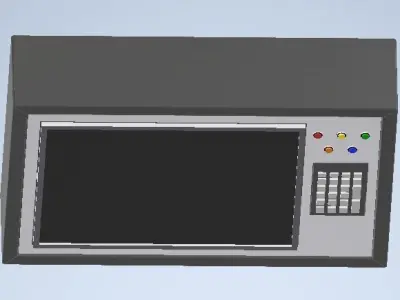 Electrical Cabinet with Screen 3D model