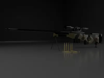 Gun awm  3D model