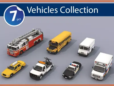 Service Vehicles 3D Model Pack
