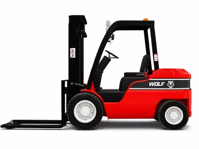 Forklift WOLF Low-poly 3D model