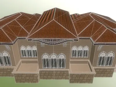 Grand National  Turkey  Assembly First Building Low-poly 3D model