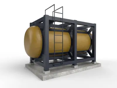 liquid tank M3 - New Low-poly 3D model
