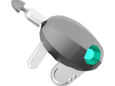 3d ray gun low poly icon 3D model