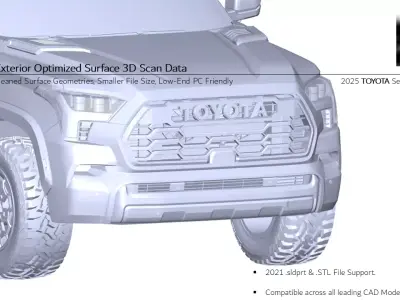 2024 2025 TOYOTA Sequoia TRD Pro 3D Scan Surface Data 3D model