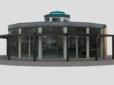 Realistic European City Block Building 36 3D model