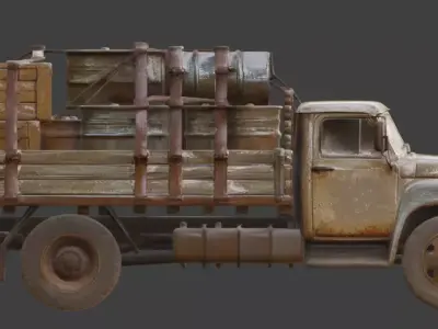 Frontier Expedition Cargo Truck Low-poly 3D model