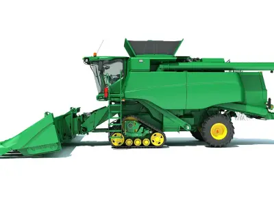 Tracked Combine Harvester 3D model