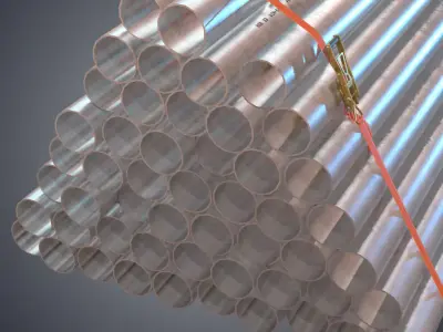 Industrial pipes Low-poly 3D model buy