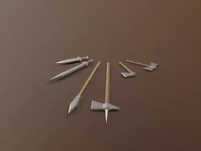 Low-Poly Weapons Pack 3D model