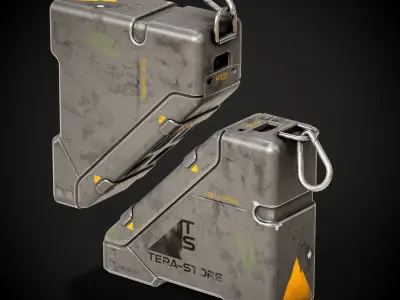 Sci-fi Food Container Low-poly 3D model