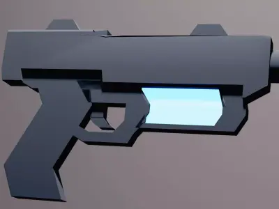Modular Sci Fi Weapon Game Ready Load Included Low-poly 3D model