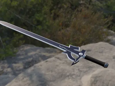Elucidator Sword Low-poly 3D model
