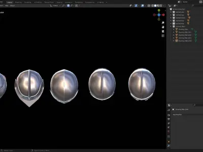 BASE HELMET MODELS 1-5 Low-poly 3D model