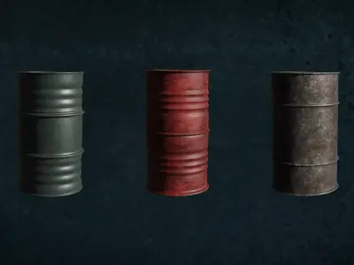Metal Barrels Series Iron Relics Content G2 3D model