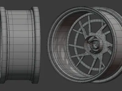 Technica Foged Tire Low-poly 3D model