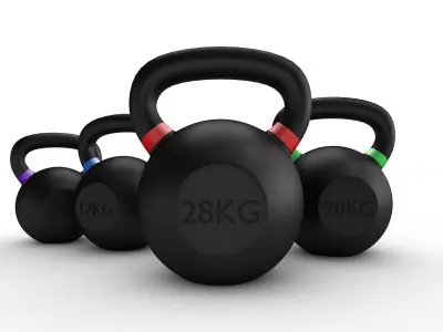 Gym Equipment Set of 9 3D model