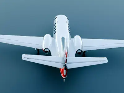 Cessna Citation 600 private jet 3D model