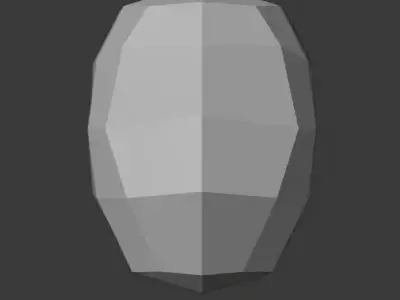 Low Poly Human Head Free 3D model