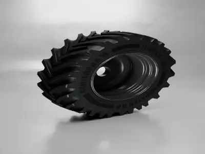 Second Off Road Tire and Rim 3D Model  3D model