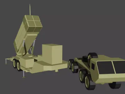 MIM-104 Patriot Low-poly 3D model