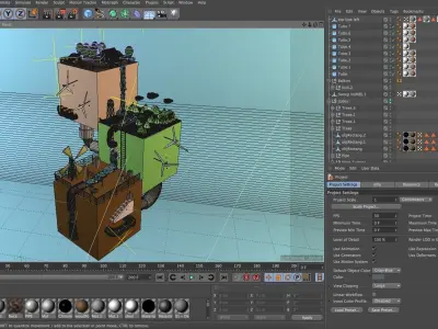 Low Poly Cubes City 3D model