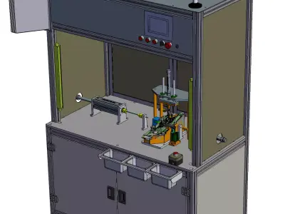 Inward handle assembly equipment 3D model