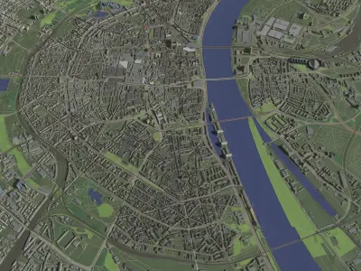 Cologne Germany - city and urban 3D model
