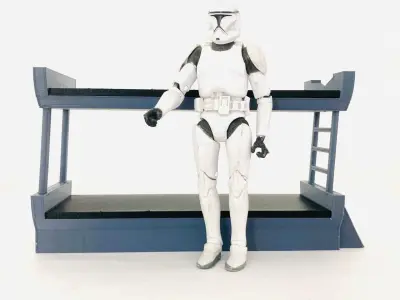 BARRACK SOLDIER BUNK BED 3D print model