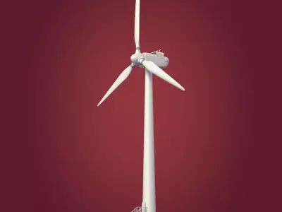 Generic Wind Turbine Low-poly 3D model purchase