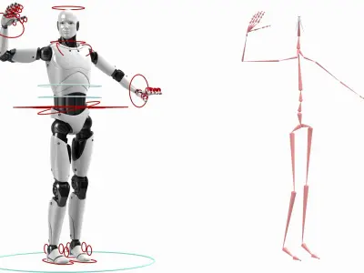  Male Cyborg Rigged 