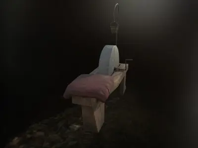 Grind stone PBR LODs Low-poly 3D model