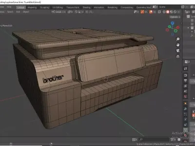 Brother photocopy machine machine  Low-poly 3D model