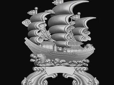 Boat Statue 3D print model by DT-Designer