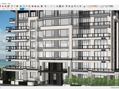 Sketchup Residential Complex 153 3D model