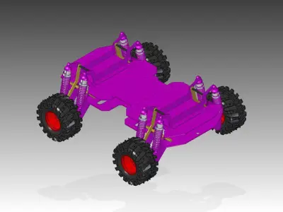 6WD and 4WD Convertible Rover Razor Free 3D model