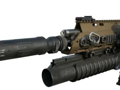 ACR Rifle 2x Color Versions Black and Tan 3D model