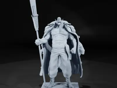 Edward Newgate - Whitebeard - One piece - 3D print - split part 3D print model