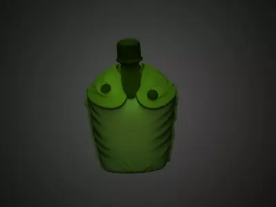 Military Canteen EEUU with Tactical Pouch 3D print model