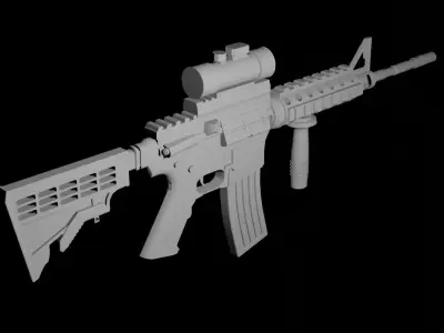 M4A1 3d gun model Low-poly 3D model