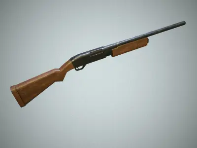 Shootgun shotgun Free low-poly 3D model