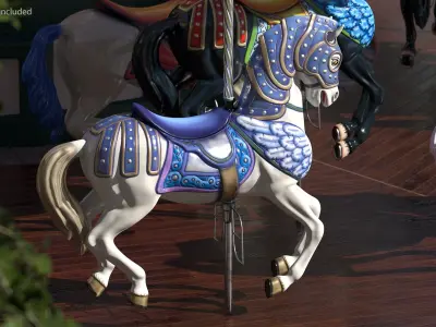  Carousel Horse in Blue 