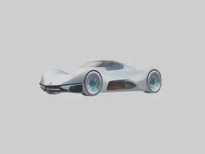Futuristic Model Set Low-poly 3D model