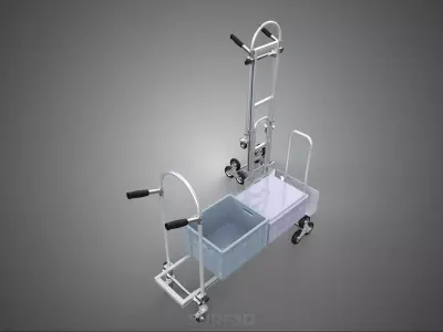 CONVERTIBLE HAND TRUCK STEEL CRATE STAIR CLIMBING CLIMBER CLIMB 3D model