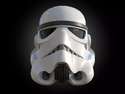 Stormtrooper helmet Low-poly 3D model