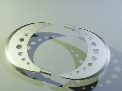 2 Blade Detachable Knife Low-poly 3D model